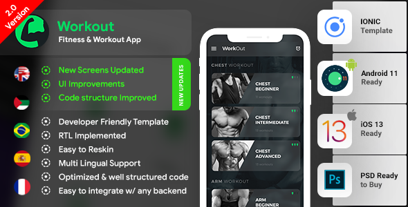 Workout Android App - CodeCanyon 22080659