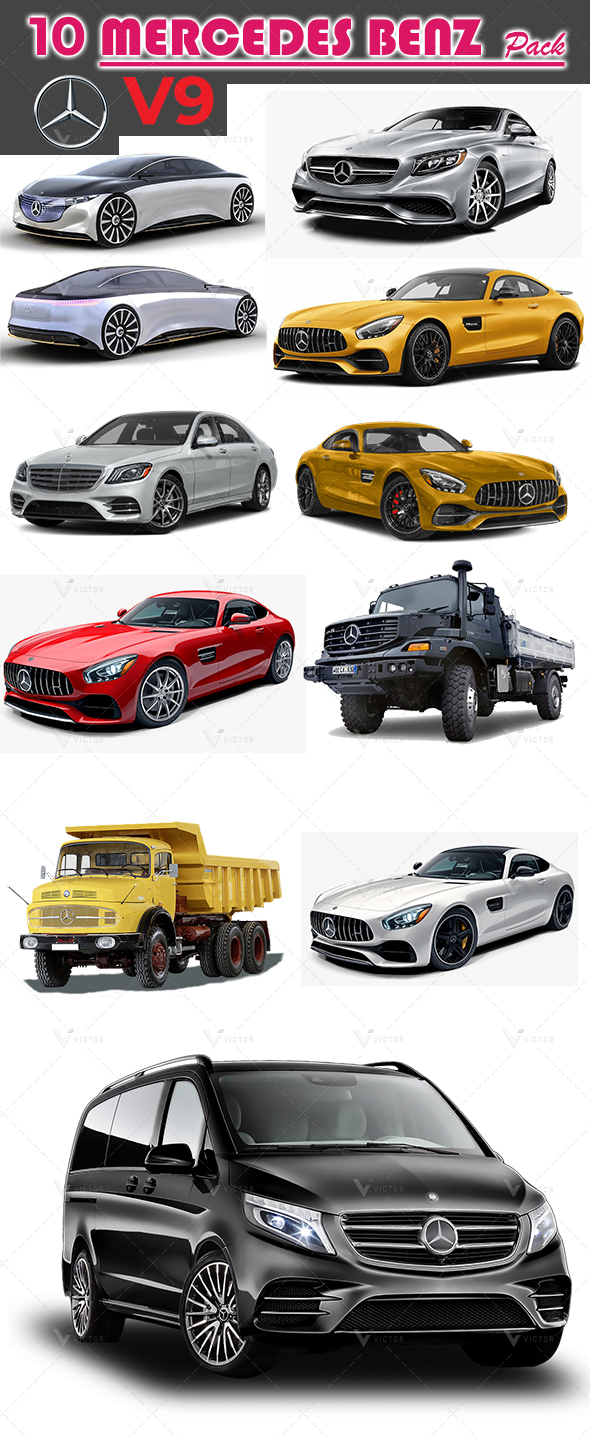 10 Mercedes Pack - 3Docean 31285525