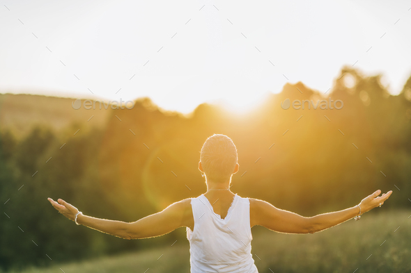 Acceptance, Letting go, Accepting the Positive with Open Arms - Stock Photo - Images