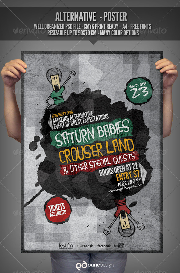 Alternative - Flyer/Poster Template - Concerts Events