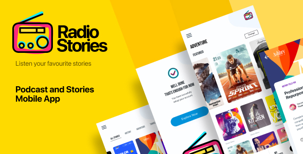 RadioStory | A Podcast Mobile App Figma Template