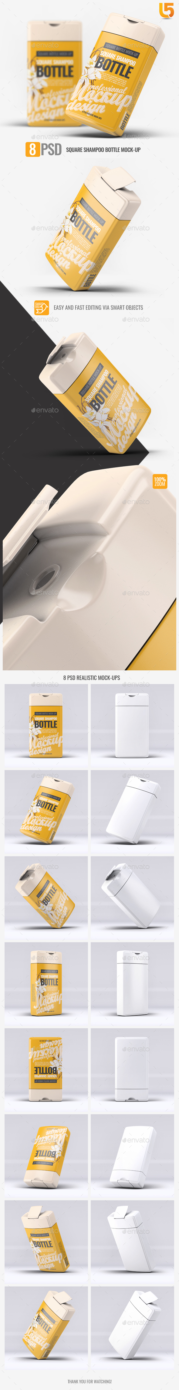 Download Square Shampoo Bottle Mock Up By L5design Graphicriver
