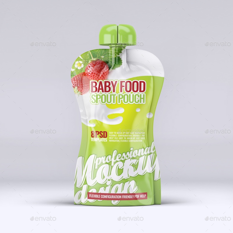 Download Baby Food Spout Pouch Mock Up By L5design Graphicriver