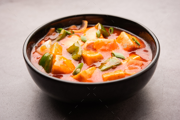 popular-indian-chinese-food-chilli-paneer-or-spicy-cottage-cheese-stock