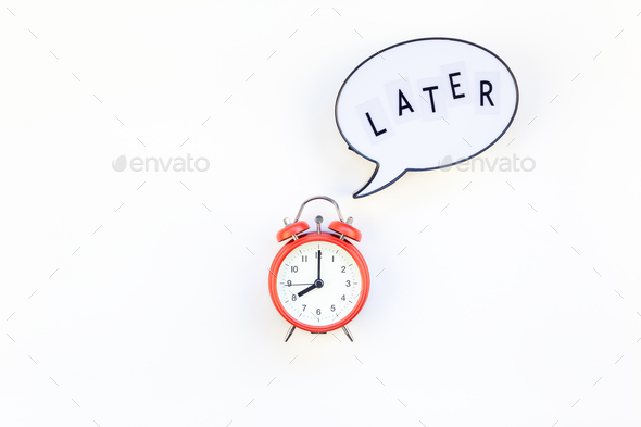 Concept of procrastination and time management - Stock Photo - Images