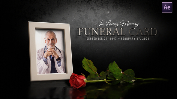 Funeral Flower Card - VideoHive 31311632