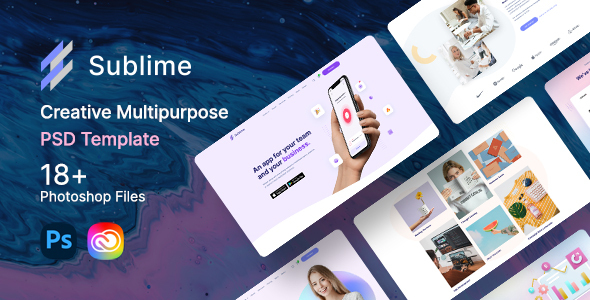 Sublime - Creative Multipurpose PSD Template