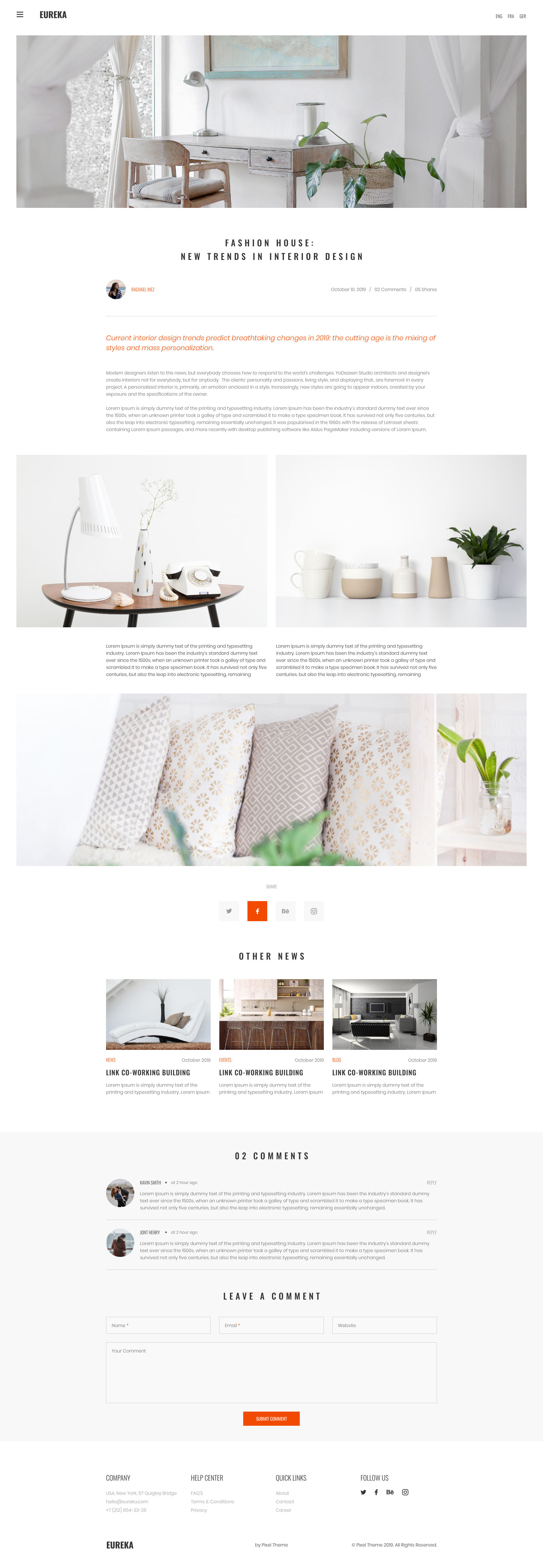 Eureka_Architecture & Interior XD Template by Pixel-Theme | ThemeForest