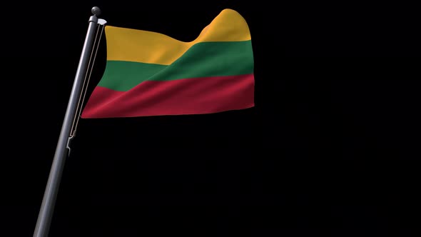 Lithuania Flag With Alpha Channel   4K alt