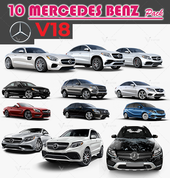 10 Mercedes Pack - 3Docean 31317869