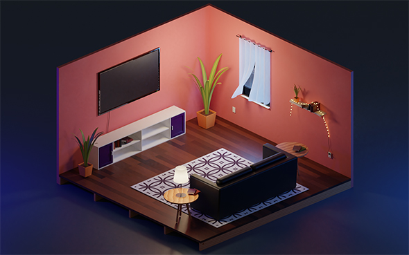 Low Poly Relax Room