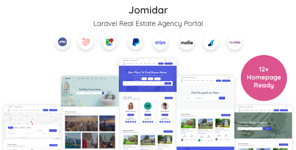 Jomidar – Laravel Real Estate Agency Portal