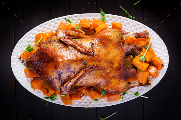 Homemade baked duck. - Stock Photo - Images