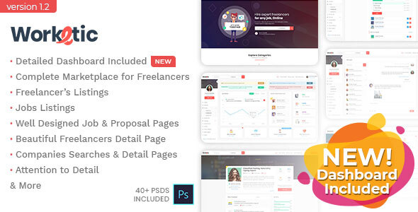 Worketic - Marketplace - ThemeForest 23080298