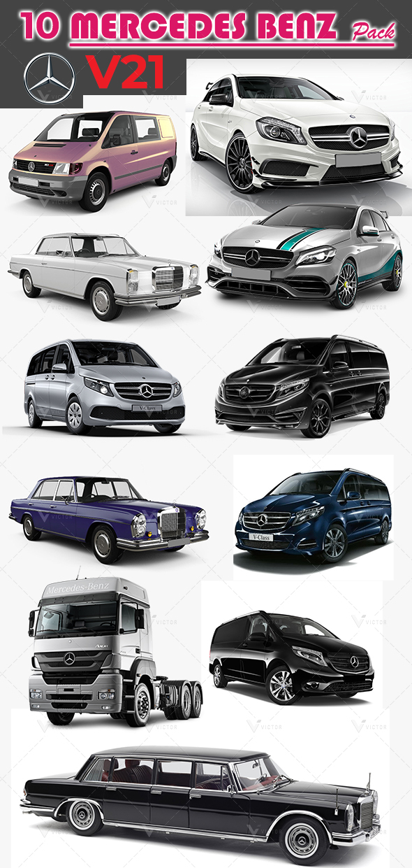 10 Mercedes Pack - 3Docean 31335509