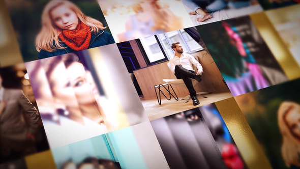 Golden Mosaic Reveal - VideoHive 31339157