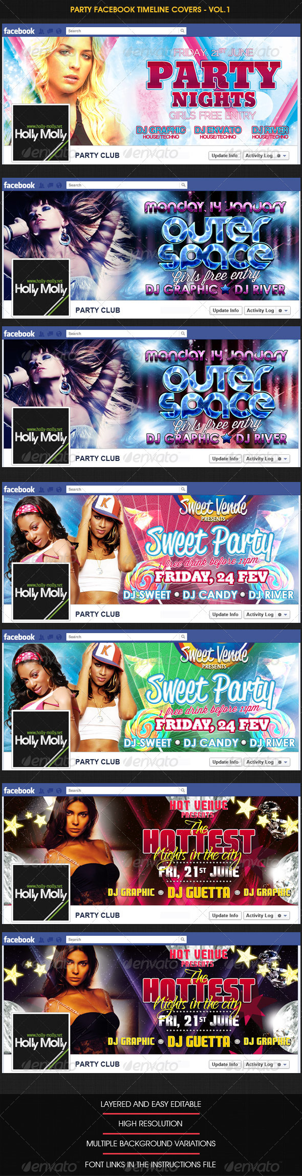 Party Facebook Timeline covers - Vol.1 - Facebook Timeline Covers Social Media