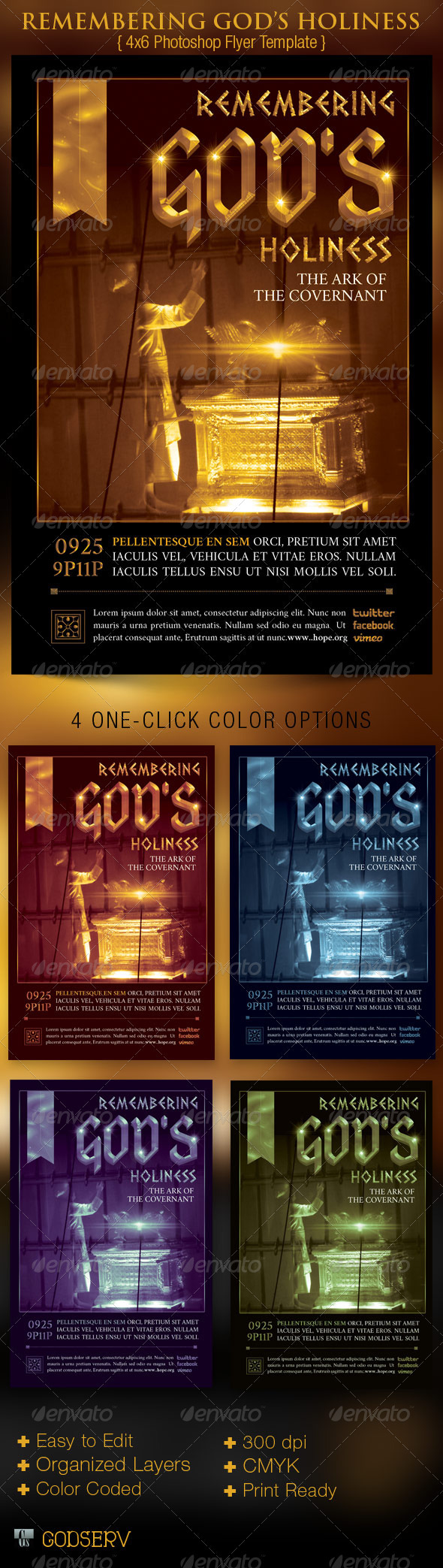 Holiness Church Flyer Template - Church Flyers