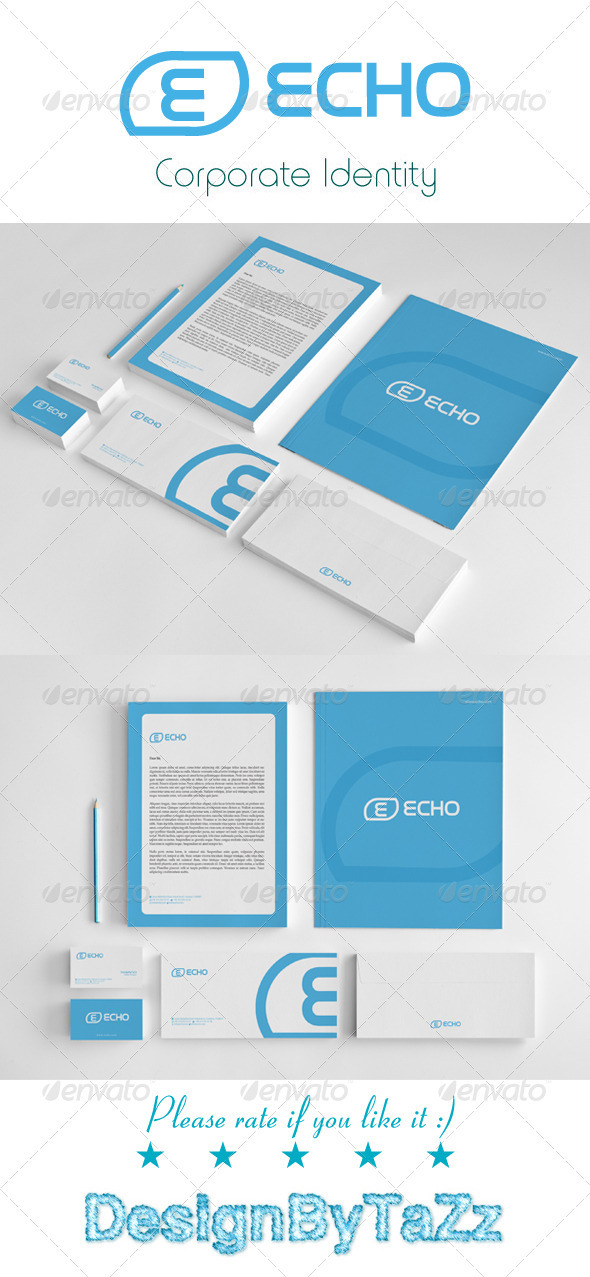 Echo Corporate Identity Package - Stationery Print Templates