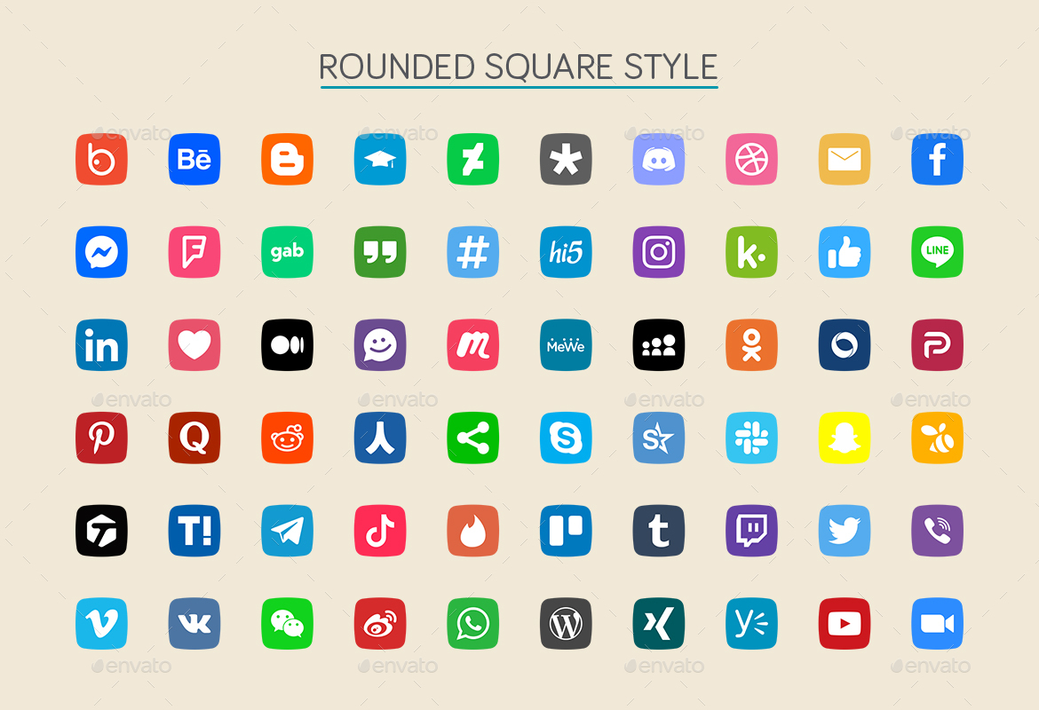 Social Media Icons Bundle by brandifystudio | GraphicRiver
