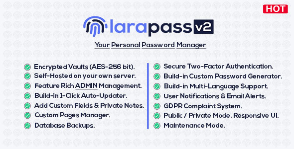 LaraPass v2 - Personal Version
