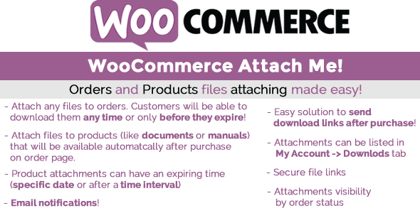 WooCommerce Attach Me! - CodeCanyon 11975229