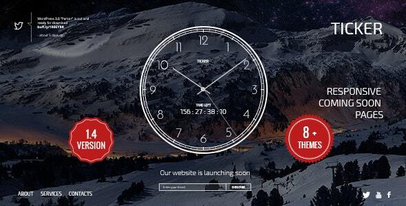 Exceptional TICKER: Responsive Countdown Clock Landing Page
