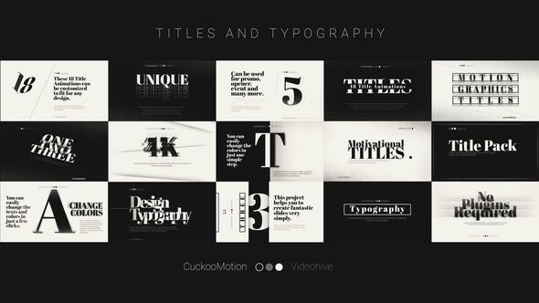 Titles And Typography - VideoHive 25564790