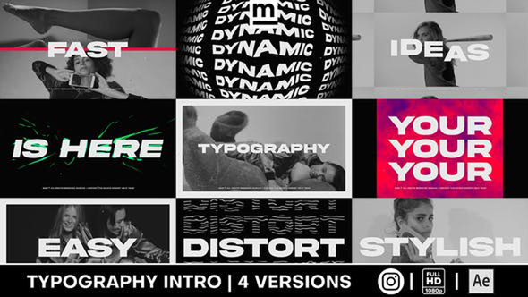 Energetic Typography Intro - VideoHive 28589953