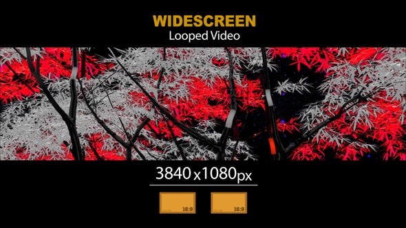 Widescreen Abstract Tree Rotating 04
