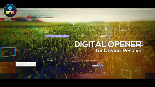 Glitch Digital Opener for DaVinci Resolve