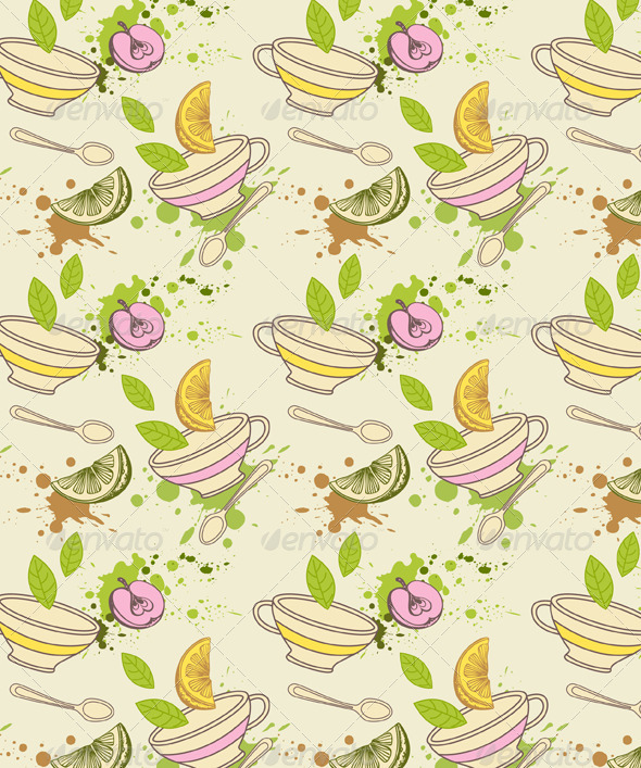 Tea Seamless Pattern - Patterns Decorative