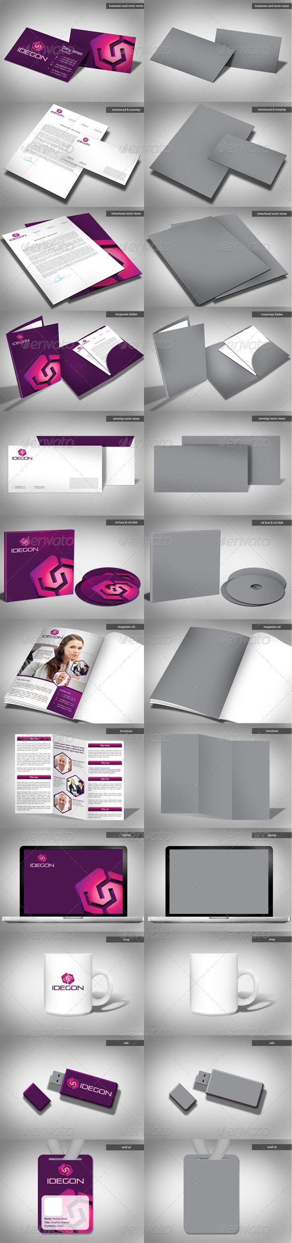 Full Corporate Identity Mockup Package - Stationery Print