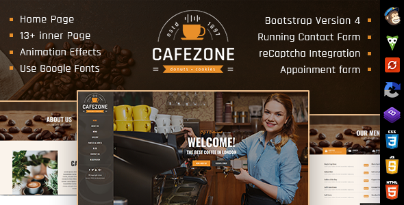CafeZone: Coffee Shop - ThemeForest 25855821