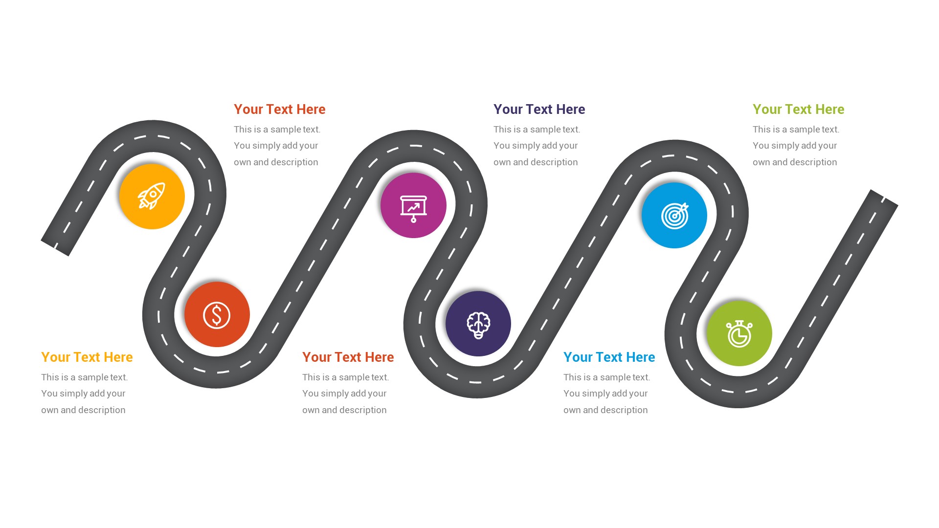 RoadMap Diagrams PowerPoint & Illustrator Template, Presentation Templates