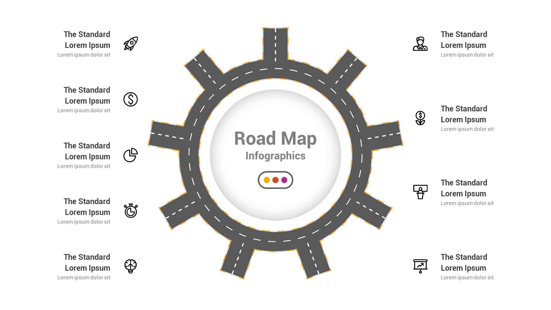 RoadMap Diagrams PowerPoint & Illustrator Template, Presentation Templates