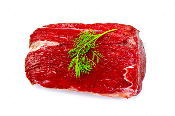 Meat beef whole piece with dill