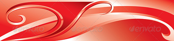 Vector red flourish background - Backgrounds Decorative