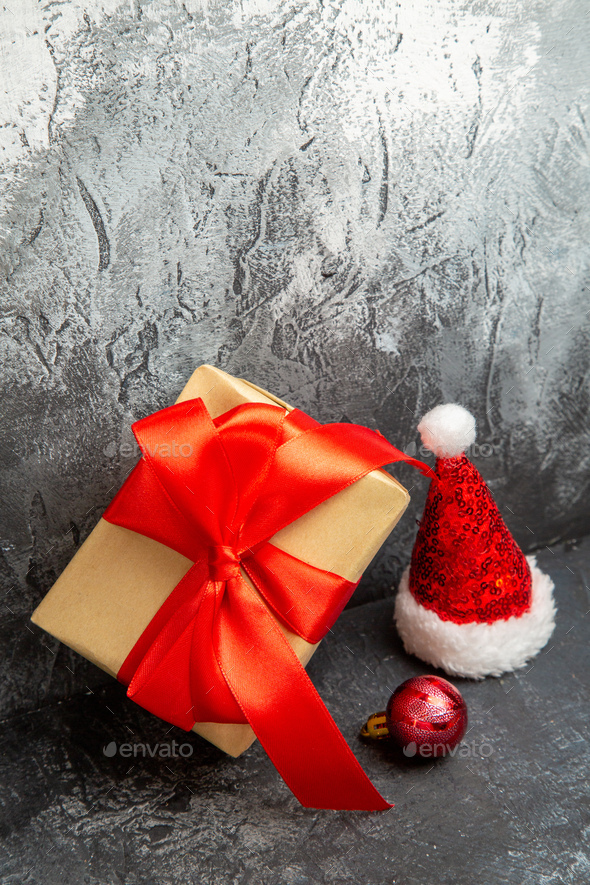 Christmas Wrapping Ribbon Vertical Stock Photo