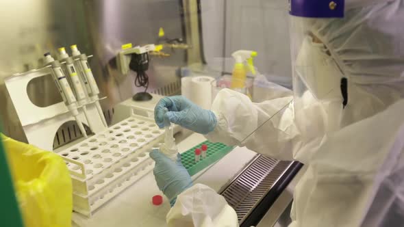 Scientist Hazmat Suit Biosafety Screen Test Tube 2