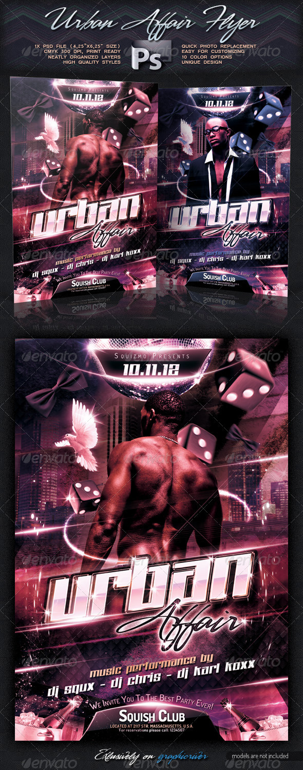 Urban/Black Affair Flyer - Clubs & Parties Events