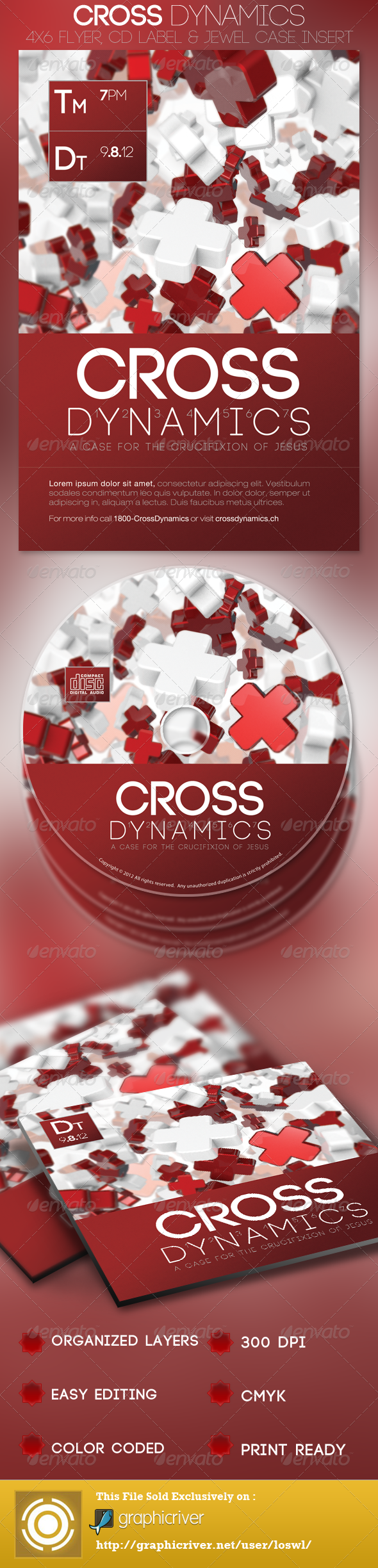 Cross Dynamics Church Flyer and CD Template - Church Flyers