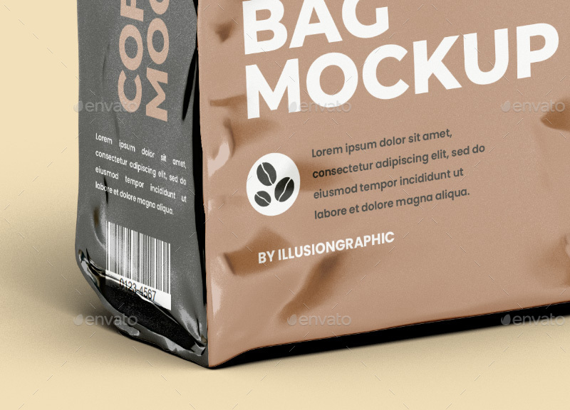 Download Metallic Coffee Bag Mockup By Illusiongraphic Graphicriver