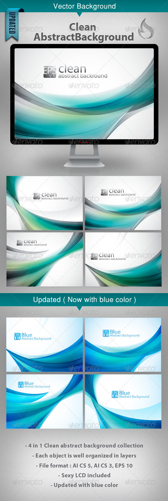 Clean Abstract Background - Backgrounds Decorative
