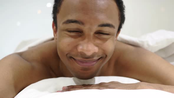 African Man Shaking Head to No, Rejecting Idea alt