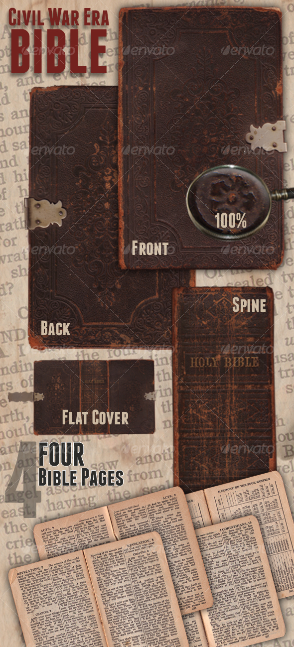 Civil War Era Bible - Home & Office Isolated Objects