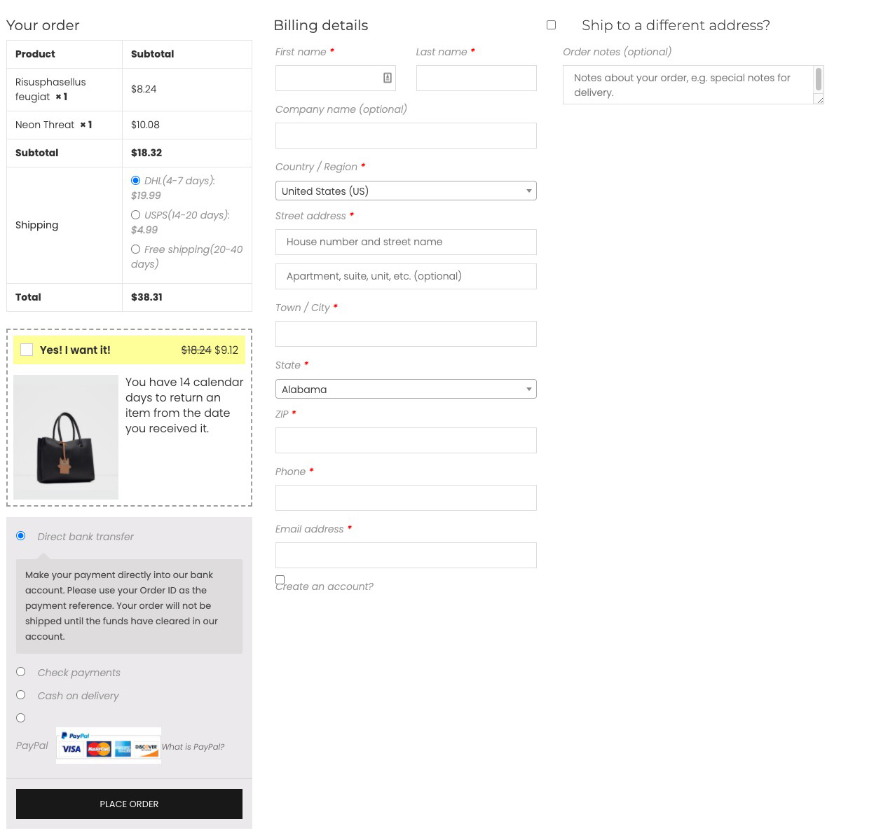 WooCommerce Checkout Upsell Funnel - Order Bump