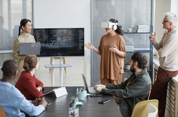 VR Software Development Team in Meeting
