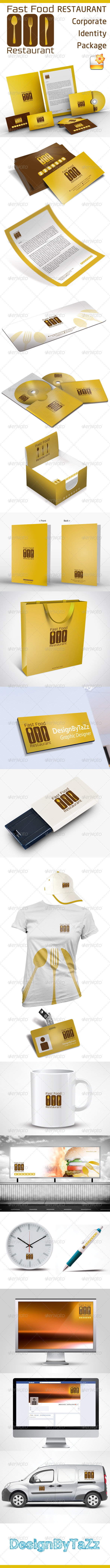 Fast Food & Restoran Corporate Identity Package - Stationery Print Templates
