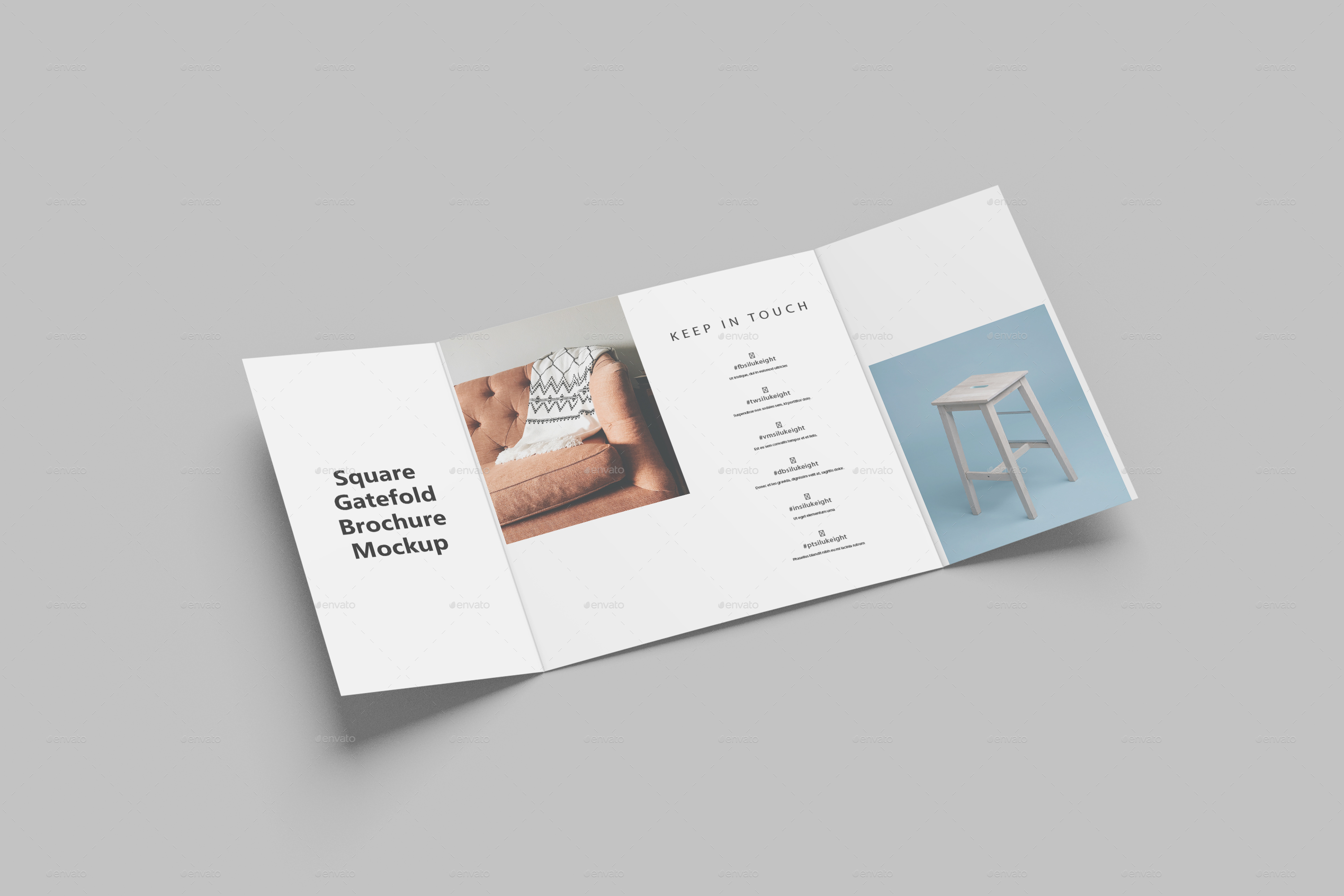 Square Gate Fold Brochure Mockup, Graphics | GraphicRiver